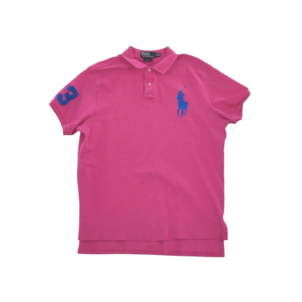VTG POLO RALPH LAUREN Chief Keef type Men's XL Custom Fit Short Sleeve Big Pony